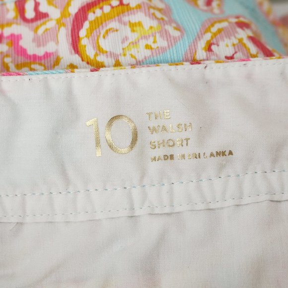 Lilly Pulitzer Walsh Shorts Blue Pink Fish Size 10 - Picture 4 of 5